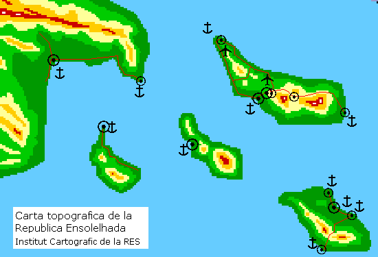 Topographical map of the RES